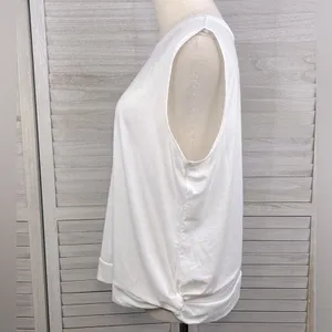 ALL IN MOTION Twist Hem Tank Top White-Large thumbnail 2