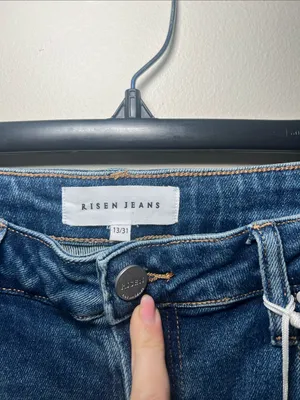 Risen Jeans Wide Leg High-Rise Women's Jeans - Dark Blue thumbnail 3