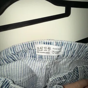 Primark Blue and White Striped Jean Shorts thumbnail 2