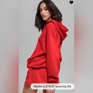 ALO Yoga NWT Accolade Hoodie Bright Red Color Unisex Oversized Size L thumbnail 2