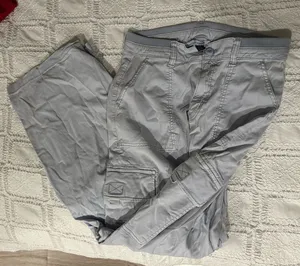 American Eagle Pants Light Blue Cargo Baggy Wide Leg Stretch thumbnail 2