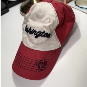 Fan Favorite Washington Nationals‎ MLB Baseball Cap Red White Adjustable Hat thumbnail 2