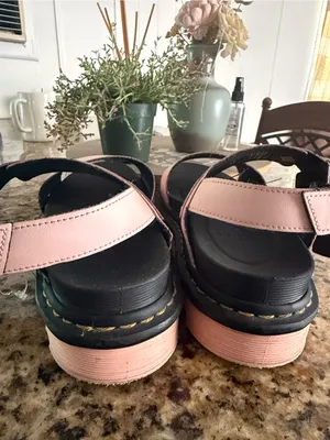 Dr Martens Voss Strappy Chunky Platform Sandals in Pale Pink thumbnail 4