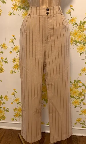 Pinstripe pants and crop top matching set two piece pant set size M thumbnail 4