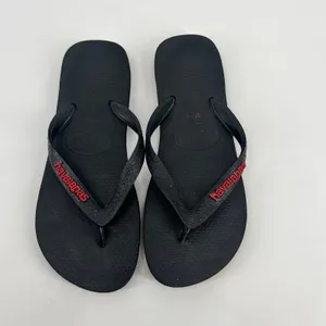 Havaianas black slip on thong flip flop sandals basic neutral every day unisex thumbnail 2