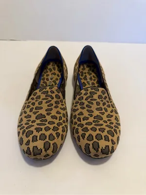 Rothys Spotted Leopard Print Loafers Slip On Round Toe Animal size 9.5 thumbnail 2