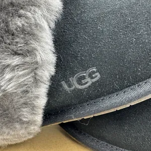 Ugg Australia Women’s Scuffette II Slippers Suede Black/Grey Size 7 New With Box thumbnail 14
