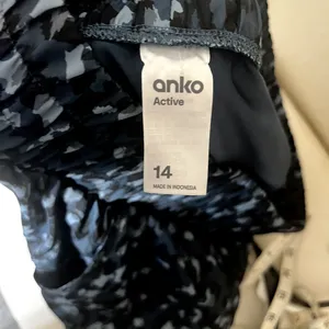 Anko Active Australia Running Shorts yoga gym US M AU sz‎ 14 lined blue camo thumbnail 5