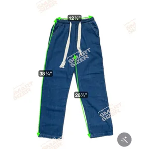 029-013 NWT Hui Shou Tao Women Jeans Size Large Blue And Elastic‎ Waist New thumbnail 2
