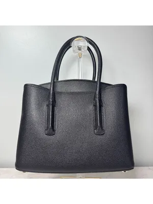 Kate Spade Black Leather Margaux Satchel Tote with Crossbody Strap thumbnail 4