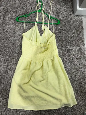 VICI Take Me Higher Shoulder Tie Mini Dress - Lemon thumbnail 3