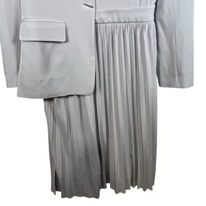 Front Row Shop Purple Pleated Maxi Dress‎ Women's Size 36 Cut Out Back Business thumbnail 2