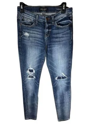 Judy Blue Women's Distressed Skinny Jeans Size 7 Medium Wash Stretchy thumbnail 1