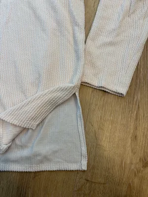 Light Pink Button Down Long Sleeve Top Tan Size L thumbnail 2