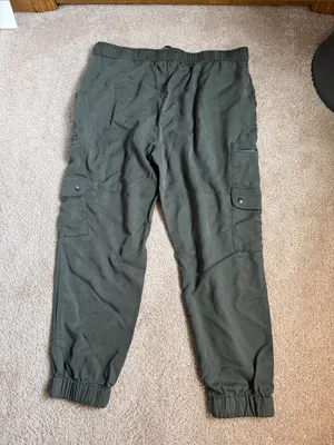 Banana Republic Factory Olive Green TENCEL™ Cargo Joggers. Size Large thumbnail 8