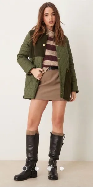 Barbour Reeth Quilted Coat UK14/US10 thumbnail 1
