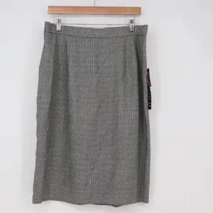 Adolfo II Skirt Suit Women 18W Atelier Grey Double Breasted Contrast NEW thumbnail 9