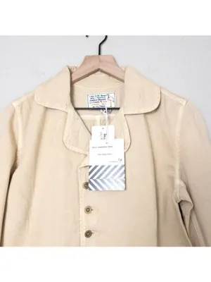 NWT Sandrine Rose Empire Canvas Jacket XS Sunflower Tan Khaki Cotton Linen Chore thumbnail 6