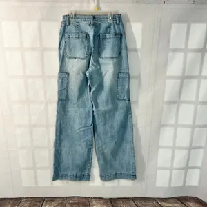 Joe’s Jeans Light Blue Relaxed High Waist Wide Leg Cargo Nolan Jeans Size 26 thumbnail 6