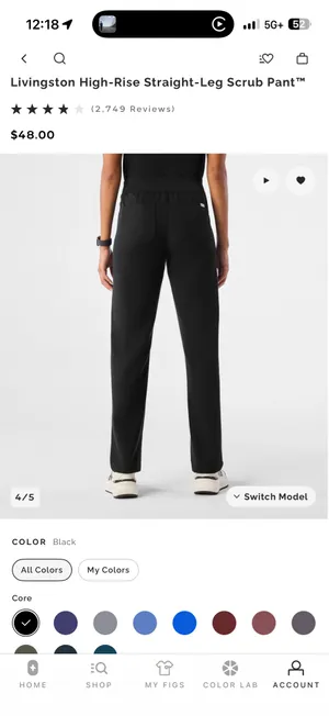 FIGS High-Waisted Livingston Scrub Pants thumbnail 4