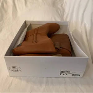 NWT Vintage Steve Madden Jupiterr Cognac Convertible Leather Boot thumbnail 2