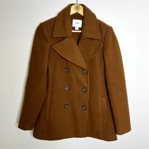 Old Navy Wool Brown Button Peacoat thumbnail 4