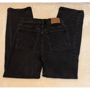 Madewell Perfect Vintage Straight Jeans 26 Black High Rise Stretch Denim Women's thumbnail 4