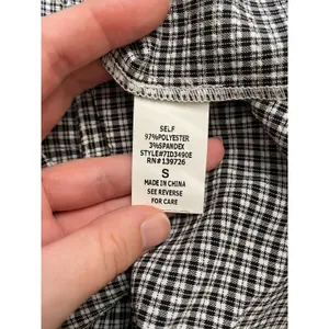 Honey Punch‎ NWOT Gingham Button-Up Short Mini Dress Size S Black White thumbnail 7