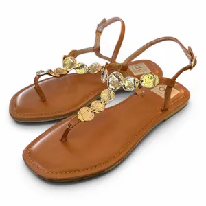 Dolce Vita DV Brown Jorjie Hammered Metal Sandal Size 9 thumbnail 1
