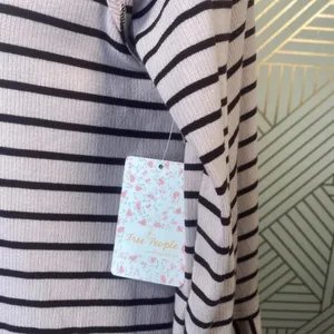 Free People We‎ the Free Tangerine Stripe Tee Sand thumbnail 8