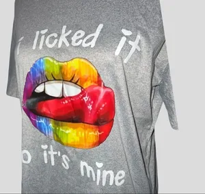 Nwot! Super fun gray T-shirt with fun sayings thumbnail 5
