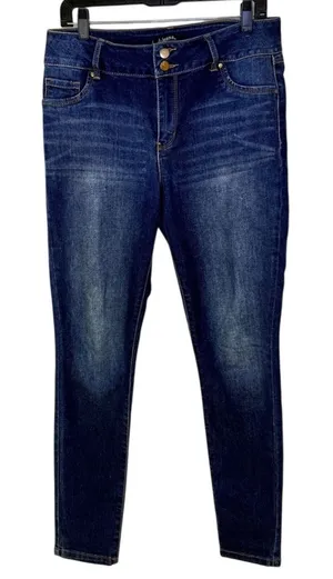 d. Jeans Dark Wash Skinny Ankle Jeans Double Button Mid Rise Jeggings Size 12 thumbnail 1