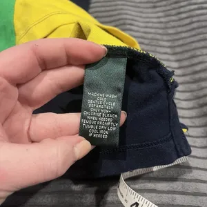 Lauren Ralph Lauren Polo Shirt Womens Small Colorblock Navy Green Yellow Active thumbnail 7