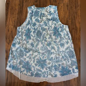 Anthropologie Shimmering Floral Blouse thumbnail 3