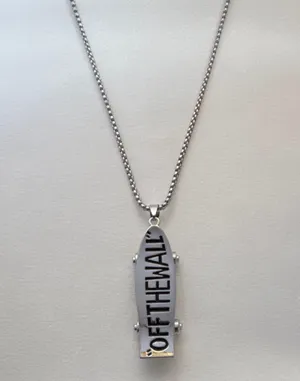 Skateboard Pendant Necklace for Men Women,Streetwear Punk Hip Hop Unisex Style thumbnail 1