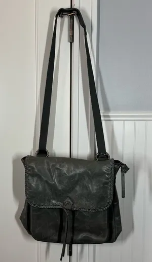 The Sak Ventura Convertible Leather‎ Backpack in distressed gray thumbnail 1