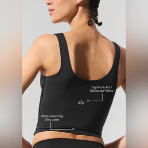 Alo Yoga Black Precision Tank + High-Waist Airlift Legging Set Sz S NWT $202 thumbnail 3