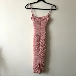 Oh Polly CORSICA Embellished Strap Cut Out Midi Dress in Rose size 0 thumbnail 8