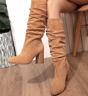 Steve Madden Haimi Suede Boots.‎ Women's Size 6.5M, Tan NEW MSRP $170 B65 thumbnail 1