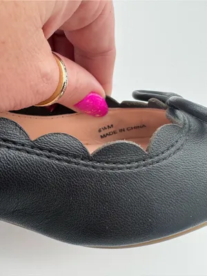 Kate Spade New York Yasmin Scalloped Block Heel Pumps Black Leather Size 6.5 thumbnail 11