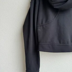 Lululemon Next Move Cropped Full Zip Jacket Black Stretch French Terry Size 4 thumbnail 5