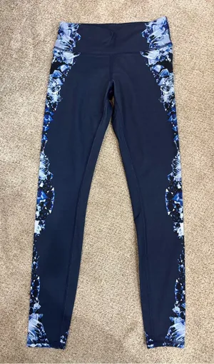 ALO Yoga Airbrush Leggings Dark Crystal Sky Fitness Navy Blue XS Workout thumbnail 1