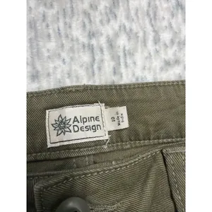 Alpine Design Womens Barrel Pant Vintage Olive High Rise 10 Relaxed Cropped. thumbnail 2