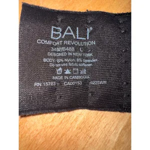 Bali Comfort Revolution Wireless Bra‎ Black Large 3488 Seamless Padded L thumbnail 3