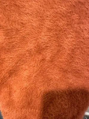 ASTR The Label Square Neck Fuzzy Crop Sweater in Rust thumbnail 4