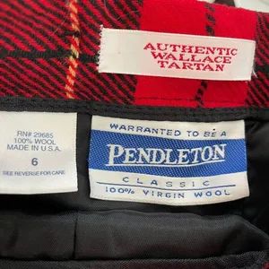 Wallace Tartan Plaid Wool Pencil Skirt 4 6 S thumbnail 6