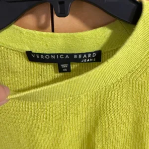 Veronica Beard Kellen twist-front sweater Chartreuse thumbnail 3