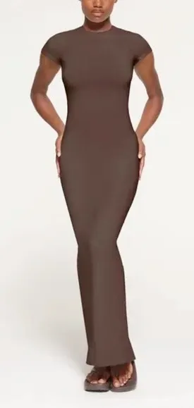 NWOT Skims New Vintage T-Shirt Maxi Dress in Cocoa thumbnail 1