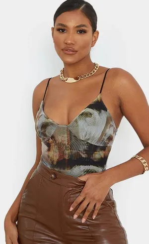 Pretty Little Thing mesh bodysuit thumbnail 1