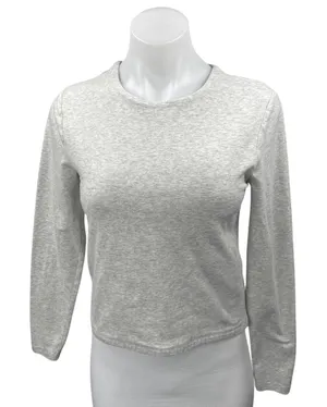 Abercrombie & Fitch Soft A&F Heather Gray Long Sleeve Pullover Sweater Top Sz M thumbnail 1